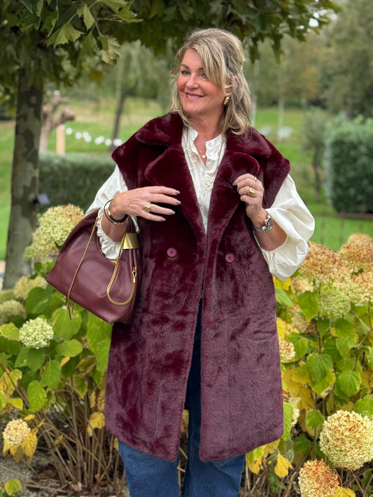 FASCINATE GILET - Bordeaux