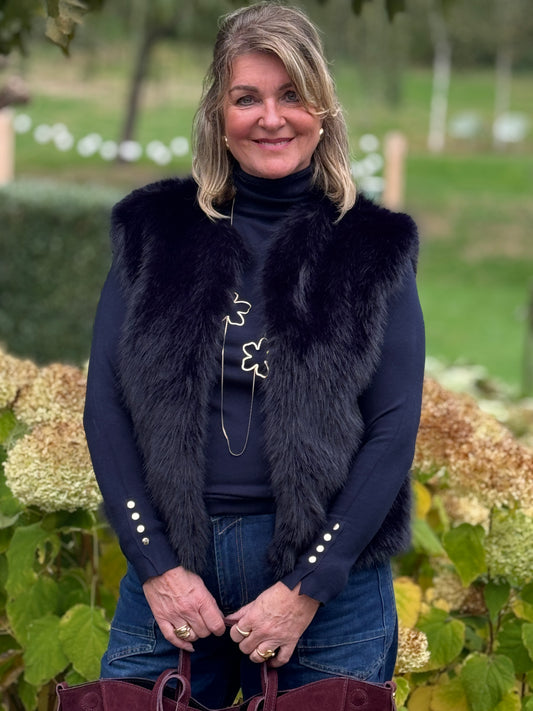 DAVANDI Gilet - Blauw