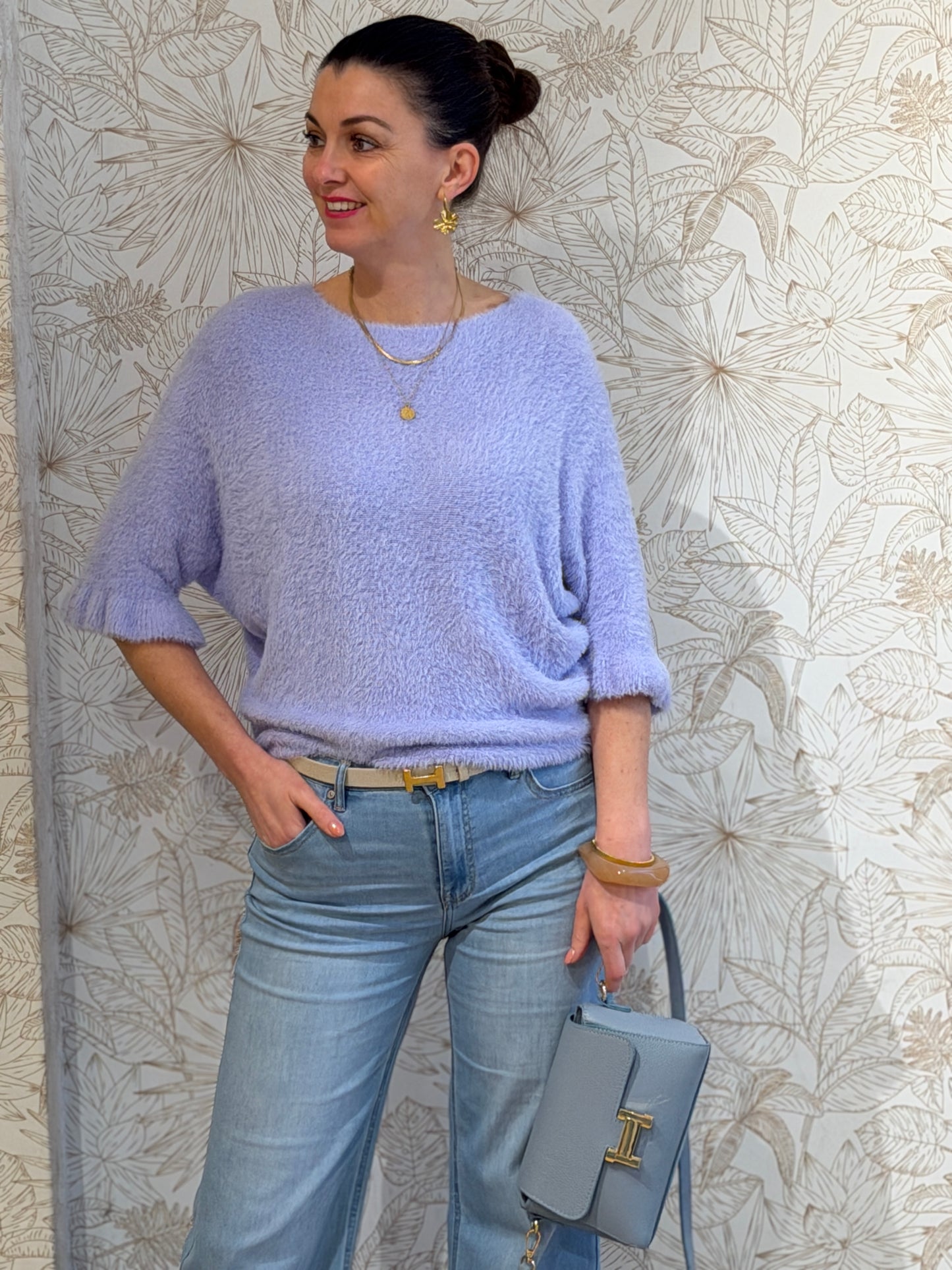 RUFFLE Softie Trui - Paars