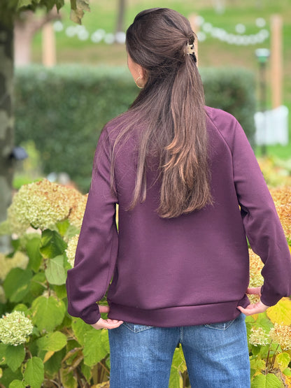 BASIC SWEATER - Bordeaux
