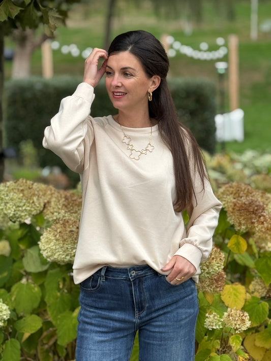 BASIC SWEATER - Beige
