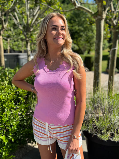 Rib Top - Roze