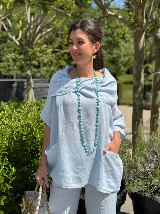 Italia Blouse - Blauw