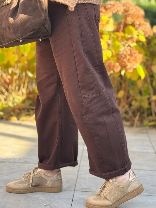 BALLOON Jeans - Bruin