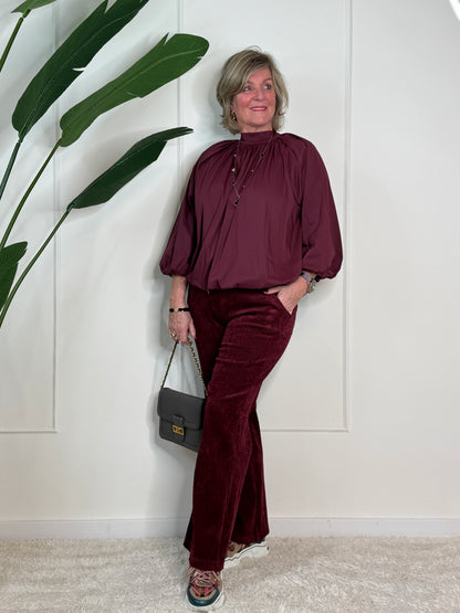 Aurelie Blouse - Burgundy