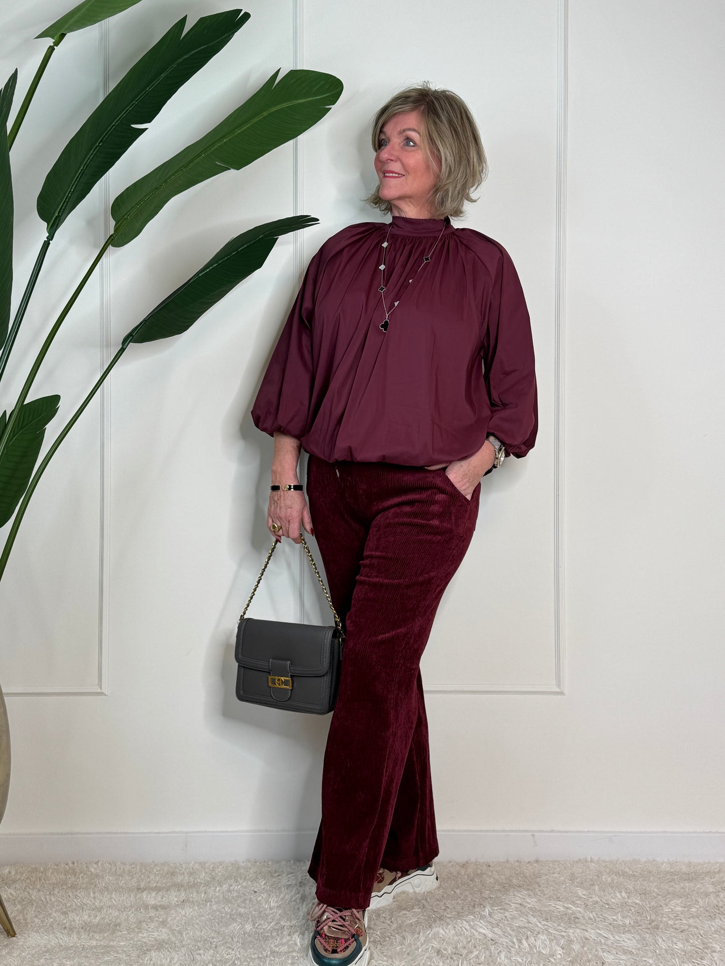 Aurelie Blouse - Burgundy