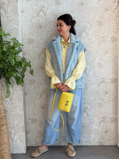 FLUFFY Gilet - Blauw