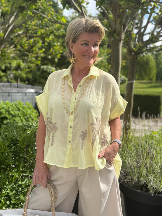 Palm Blouse - Geel