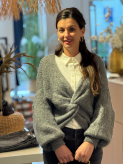 AFTERNOON Knoop Trui - Grijs