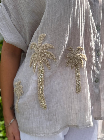 Palm Blouse - Taupe
