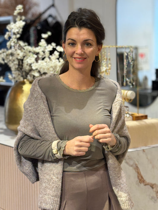 BASIC Top Len - Taupe