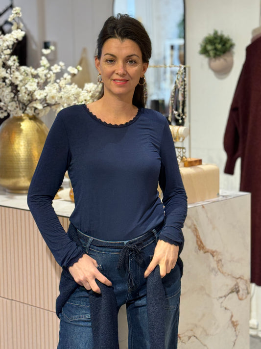 BASIC Top Len - Blauw