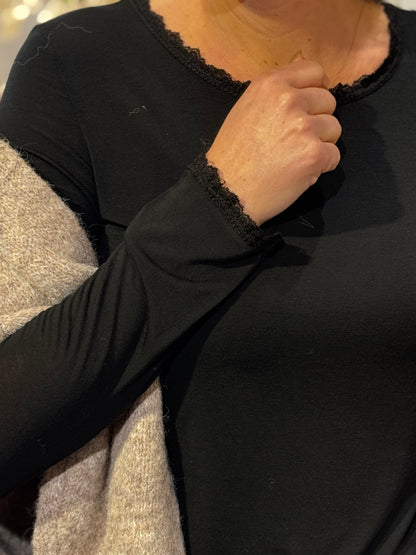 BASIC Top LEN - Zwart