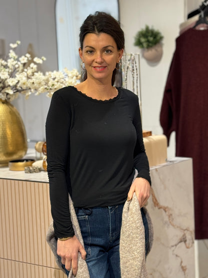 BASIC Top LEN - Zwart