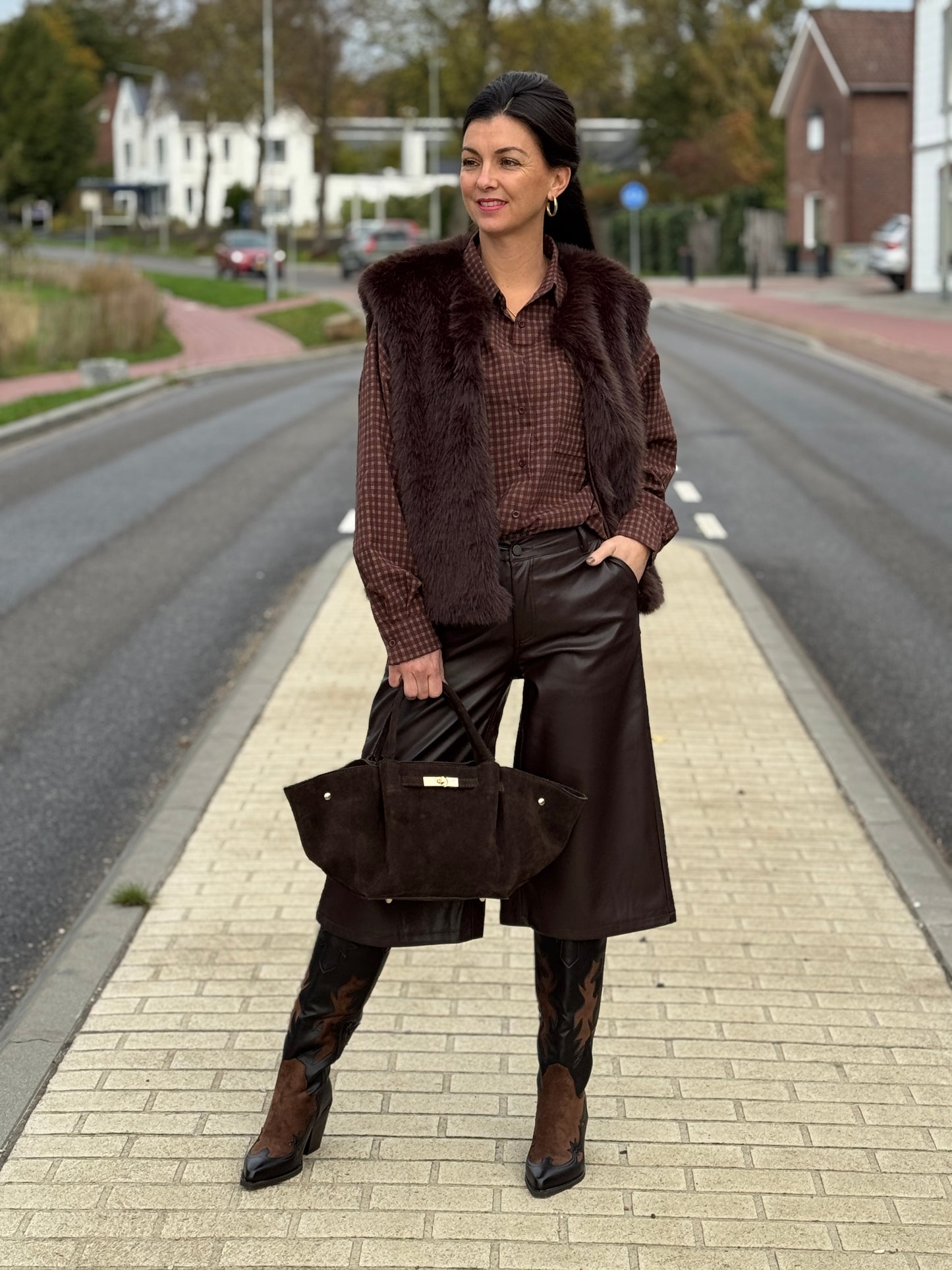 JORTS Leather Look - Bruin