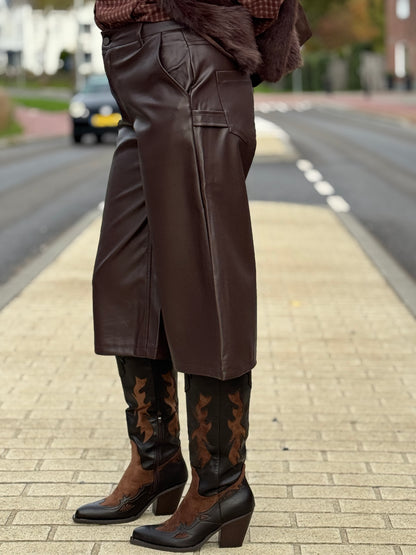 JORTS Leather Look - Bruin