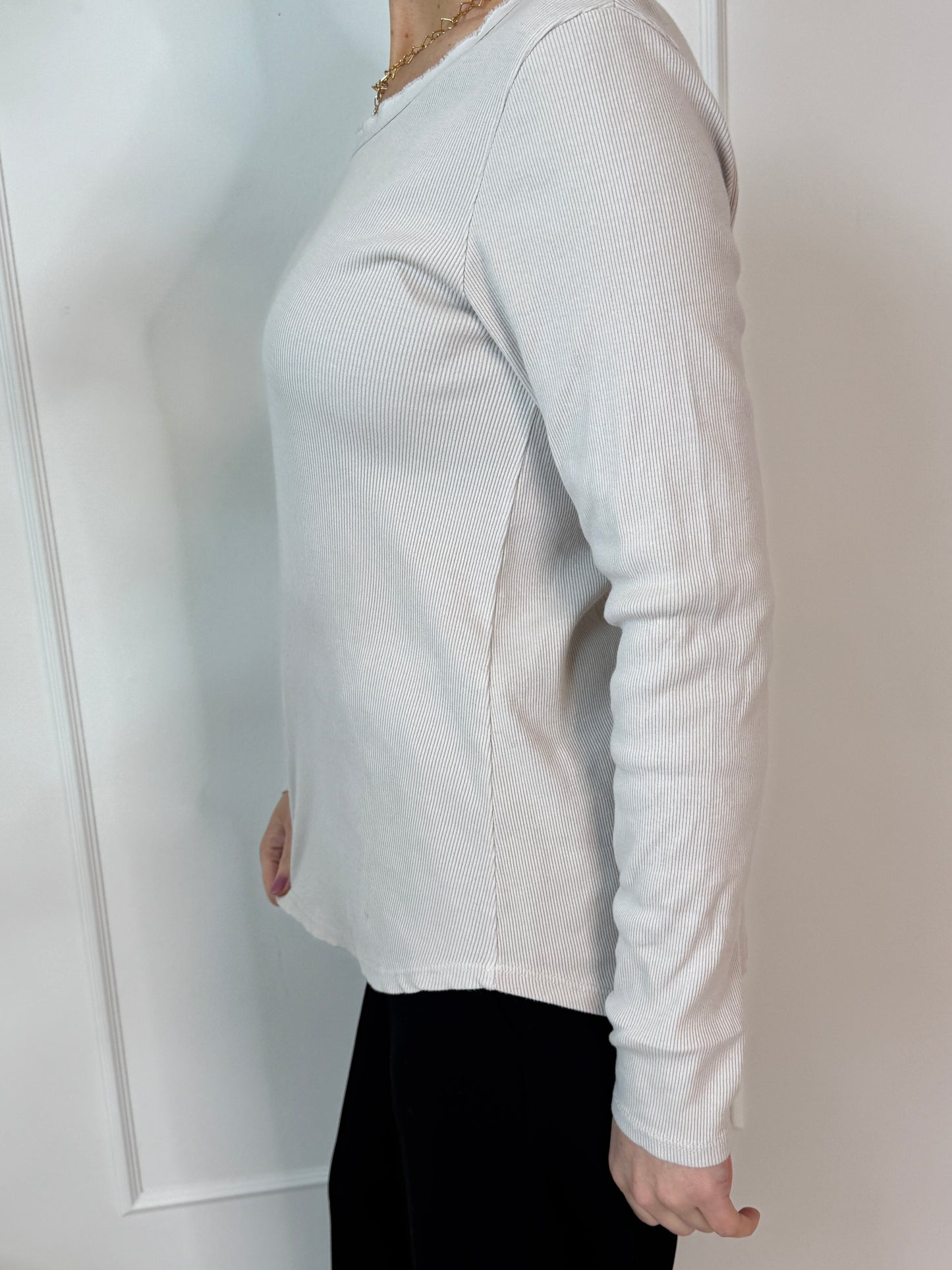 Basic Rib Shirt - Beige