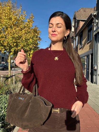 YLA KNIT LONG - Bordeaux