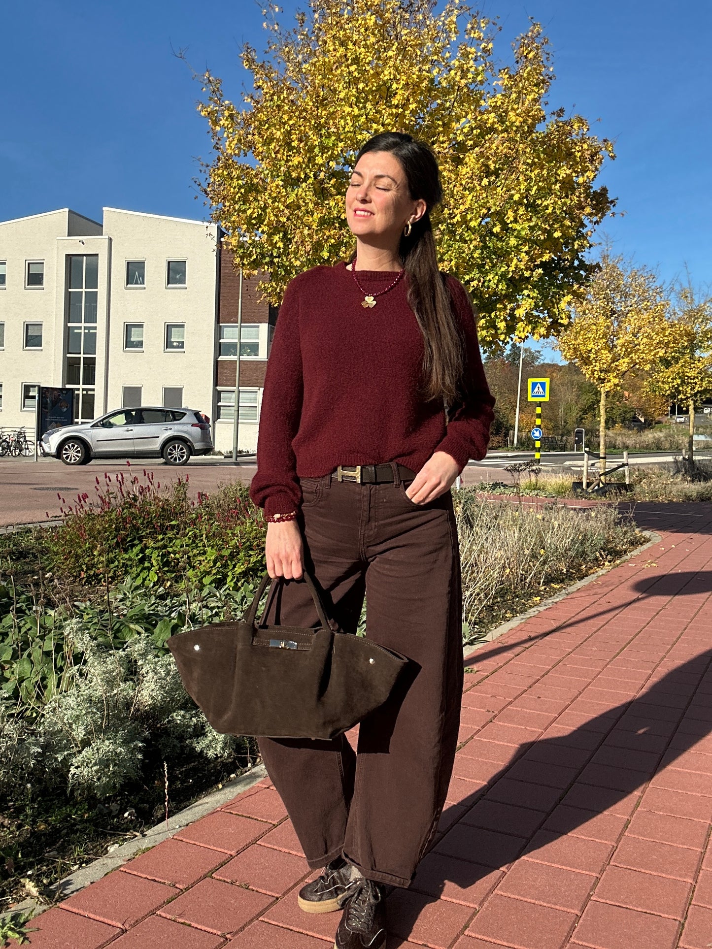 YLA KNIT LONG - Bordeaux