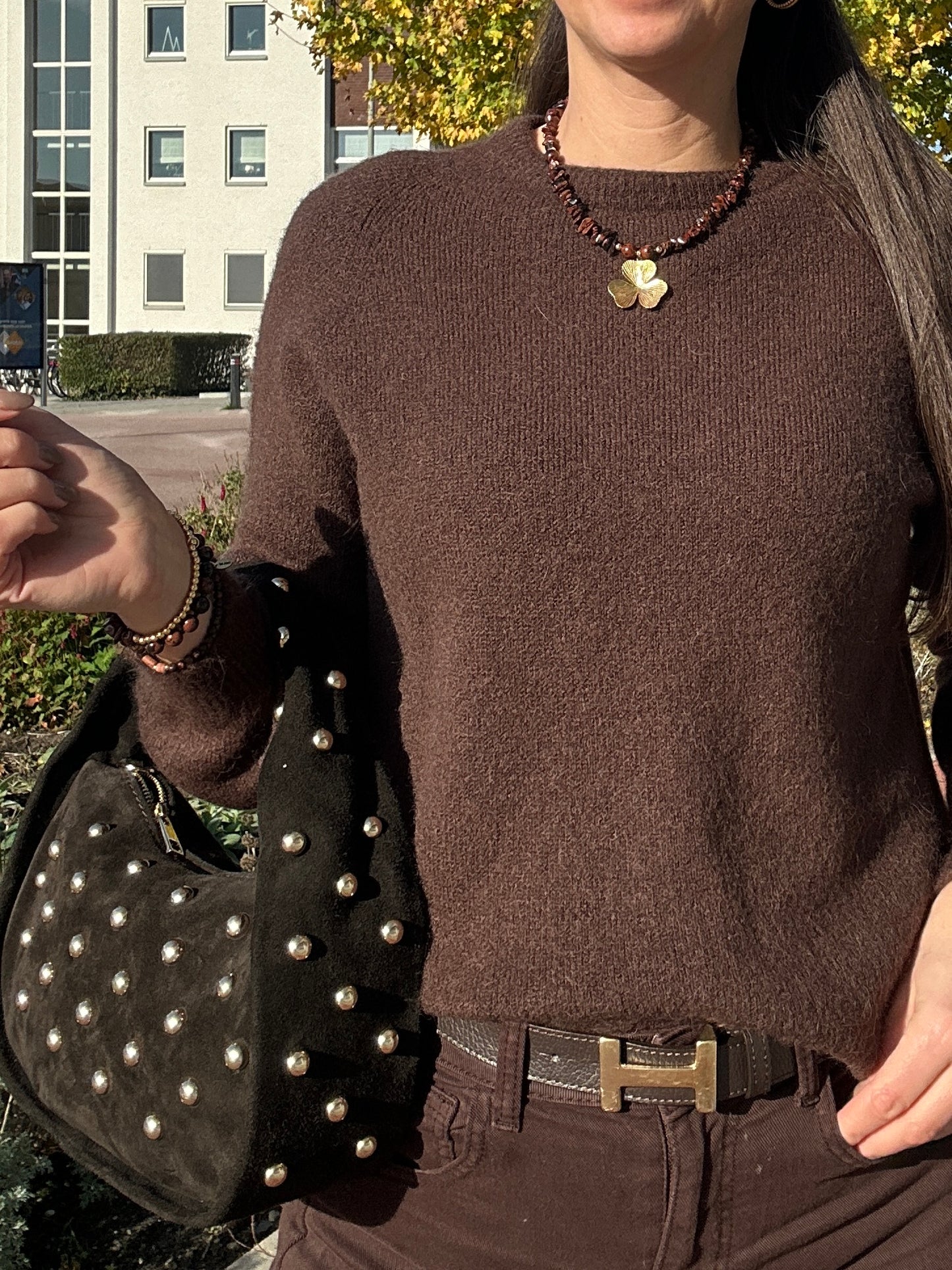 YLA KNIT LONG - Bruin