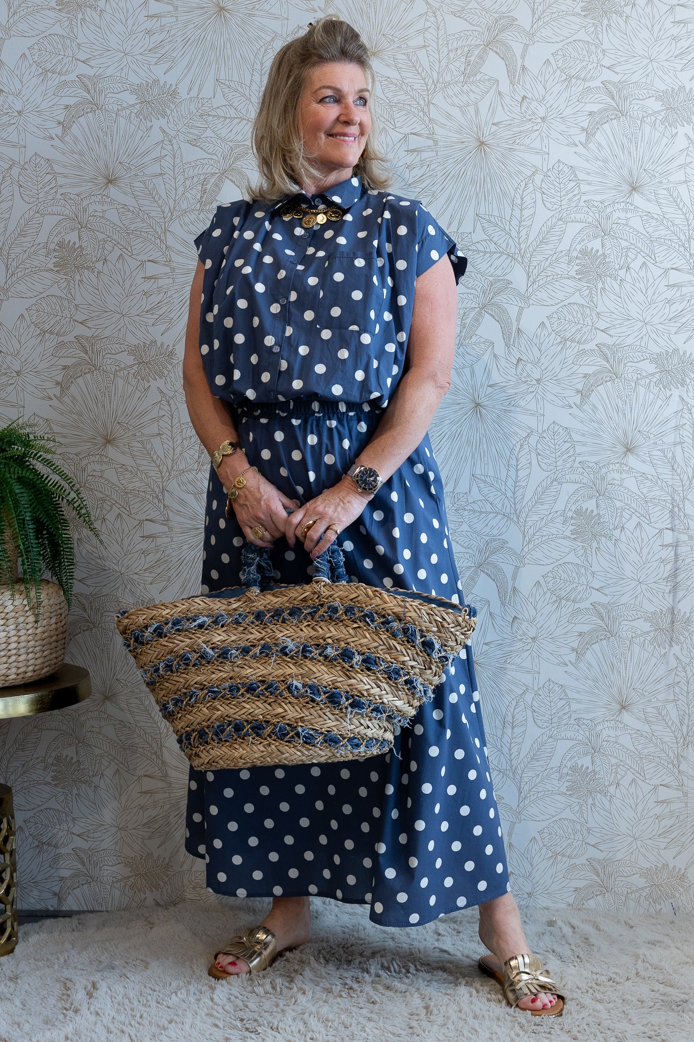 TWINSET POLKADOT - BLAUW