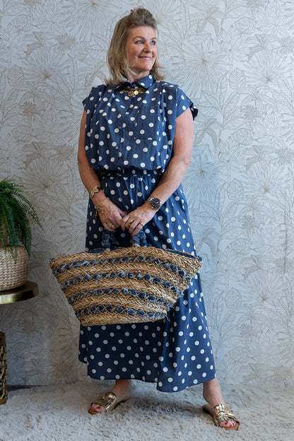 TWINSET POLKADOT - BLAUW