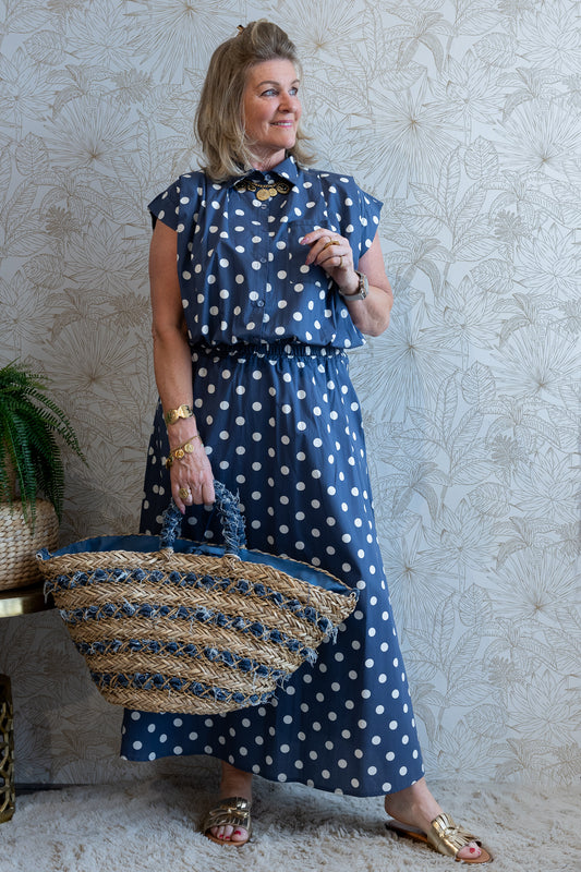 TWINSET POLKADOT - BLAUW