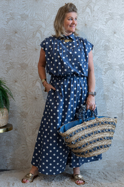 TWINSET POLKADOT - BLAUW