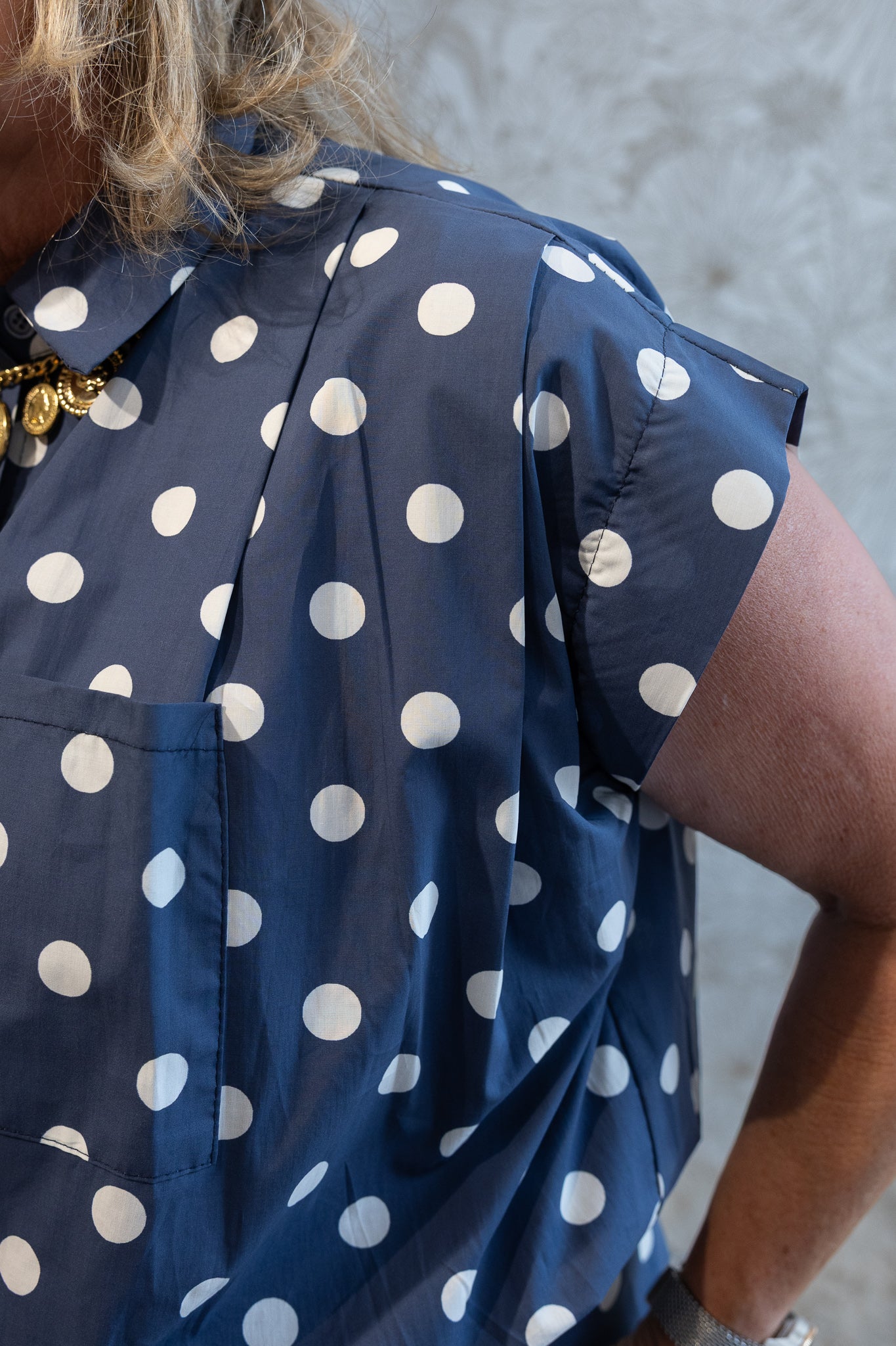TWINSET POLKADOT - BLAUW