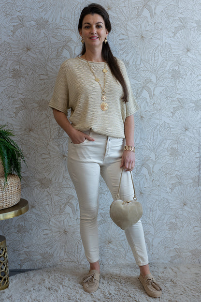 CATO JEANS ECRU