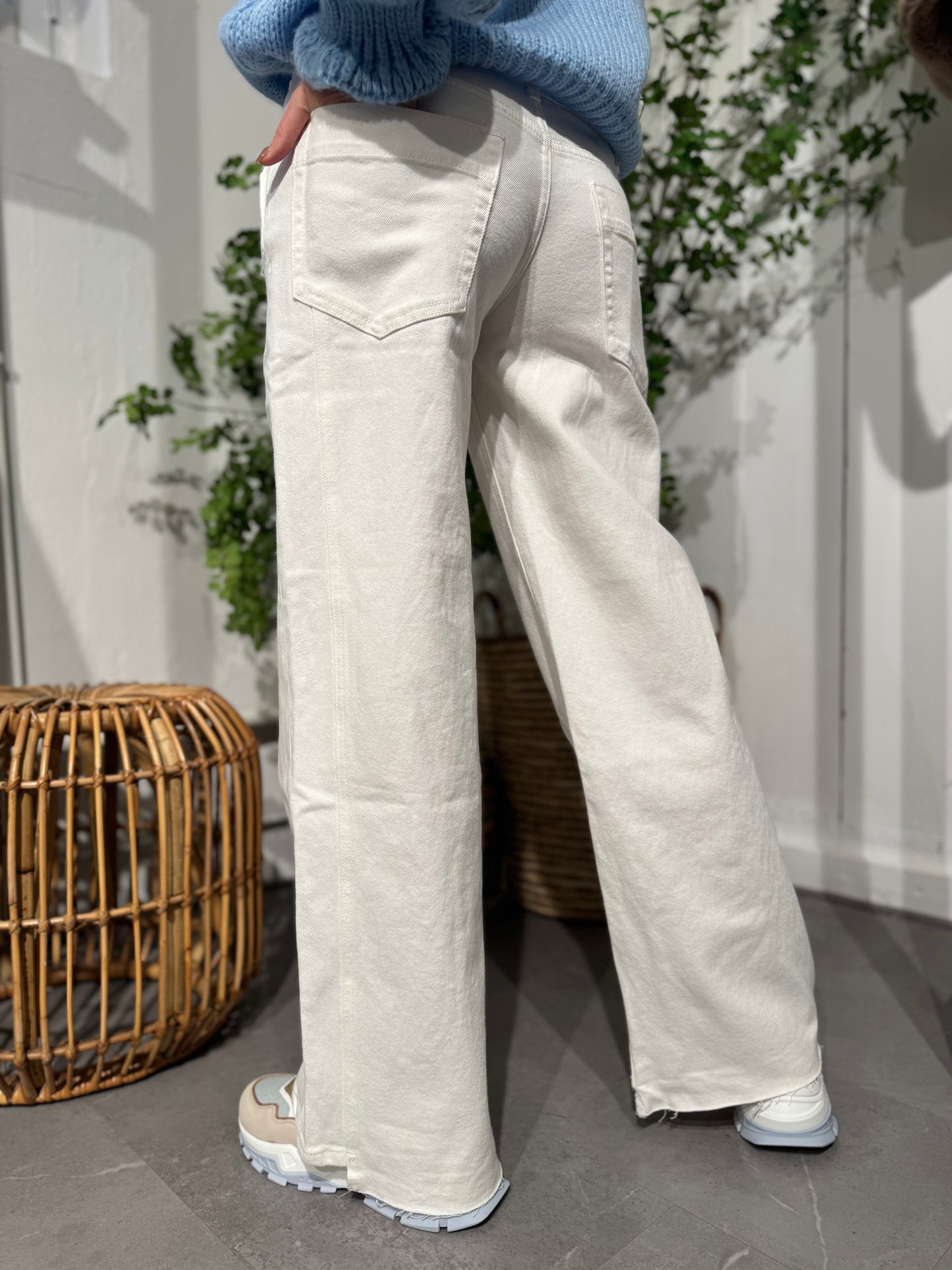 Jeans mit weitem Bein Sissy – Grau