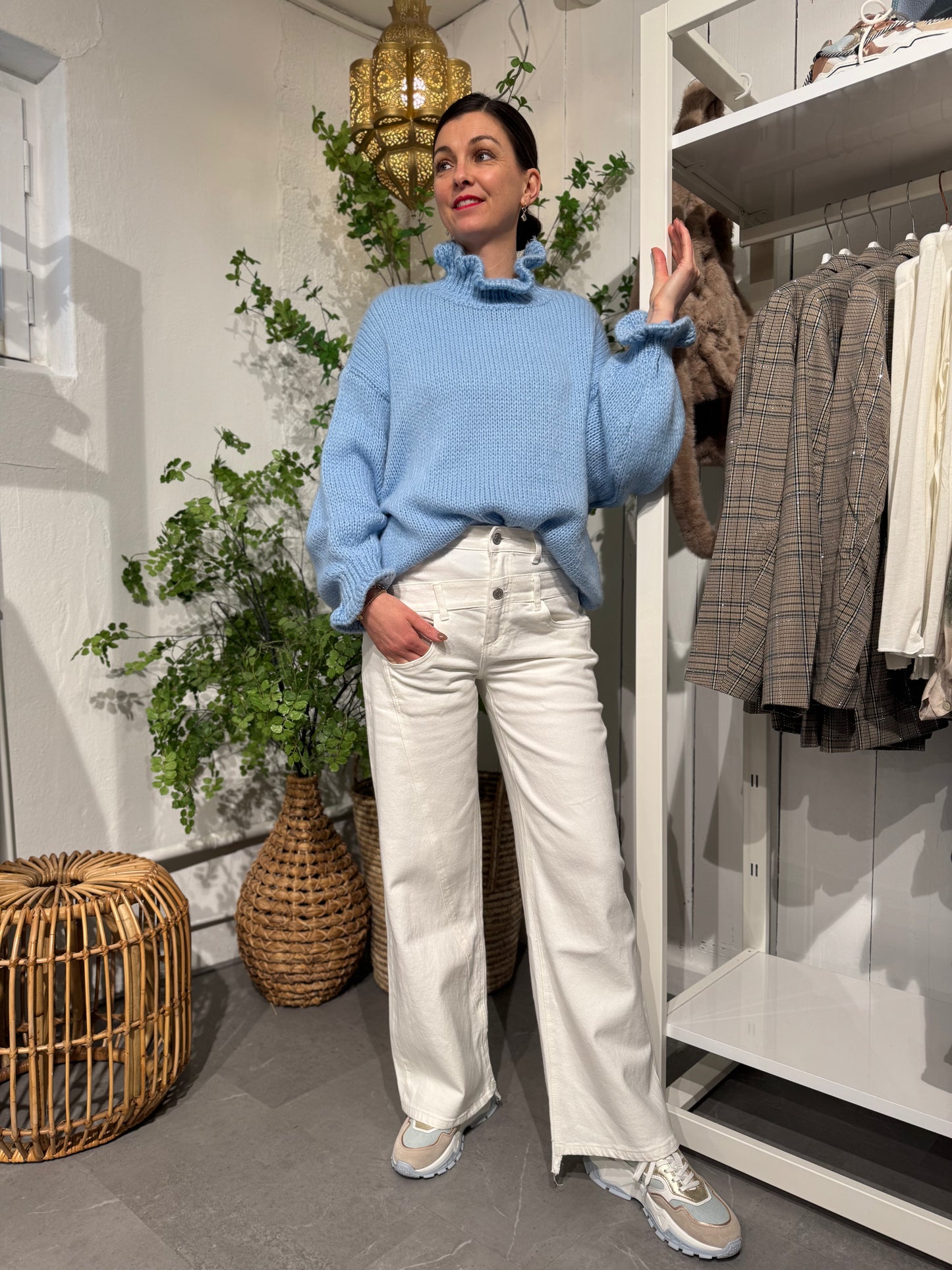 Jeans mit weitem Bein Sissy – Grau