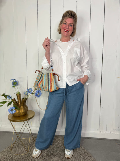 Jeans mit weitem Bein Sissy – Grau