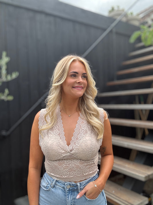 Lace Top - Beige