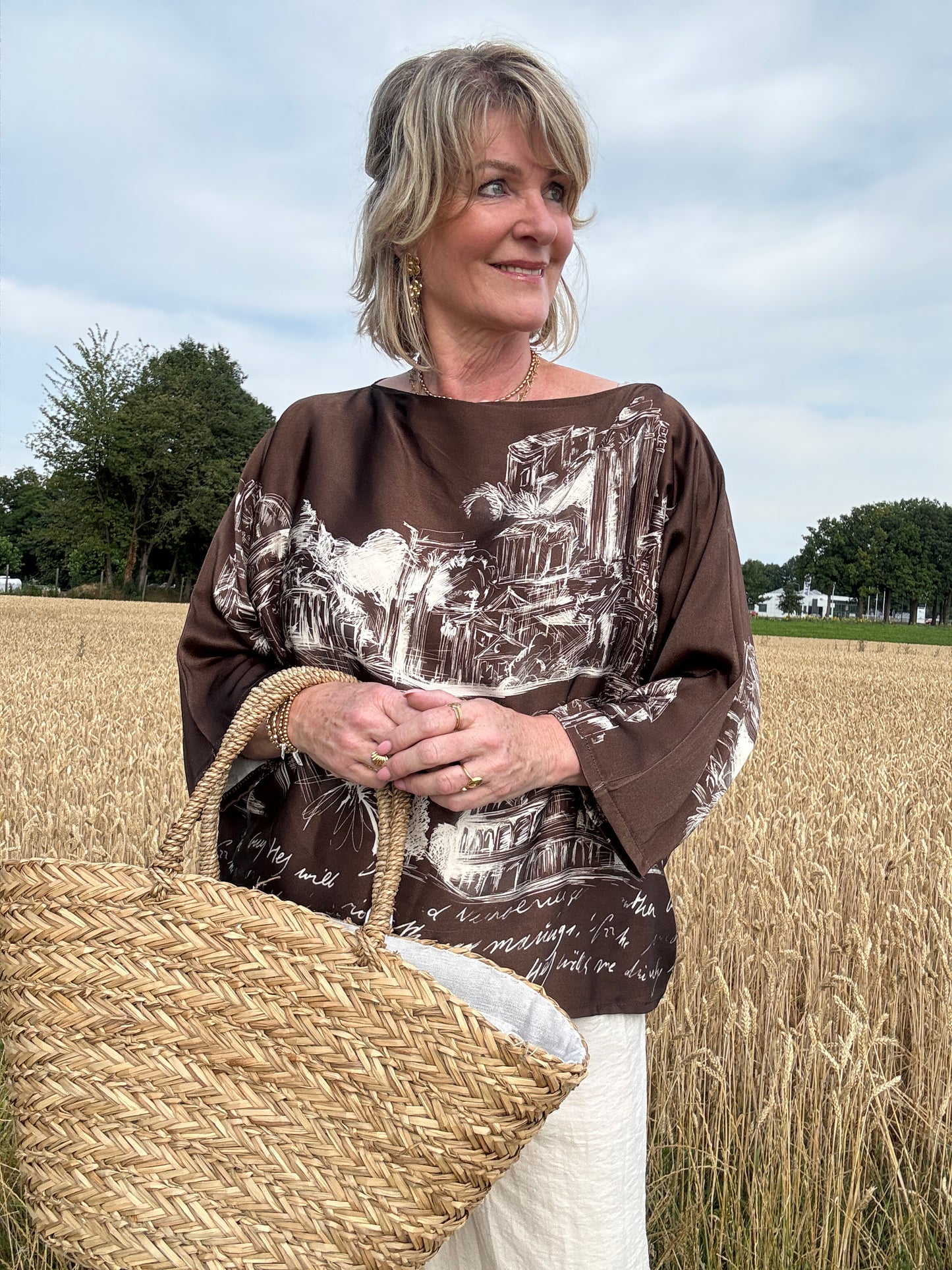 BELLA  Blouse - Bruin