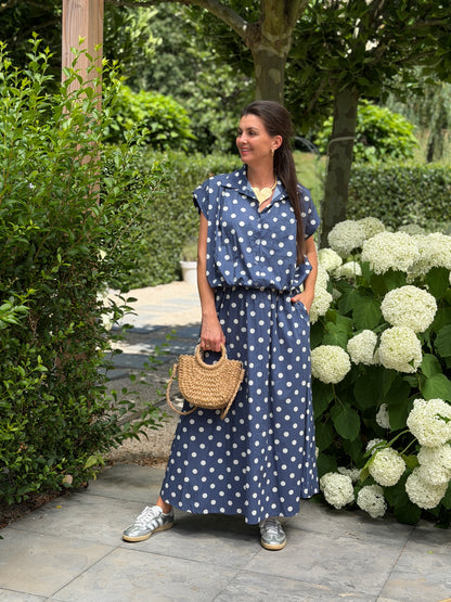 TWINSET POLKADOT - BLAUW