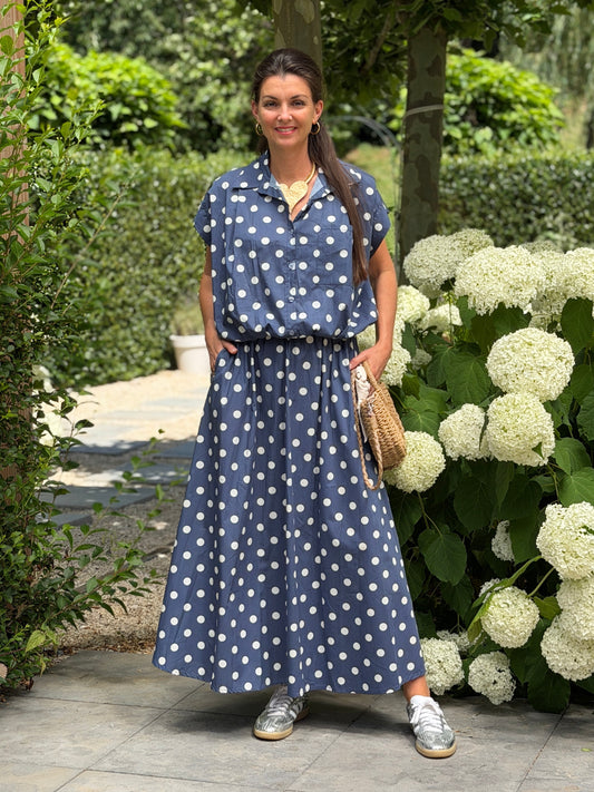 TWINSET POLKADOT - BLAUW