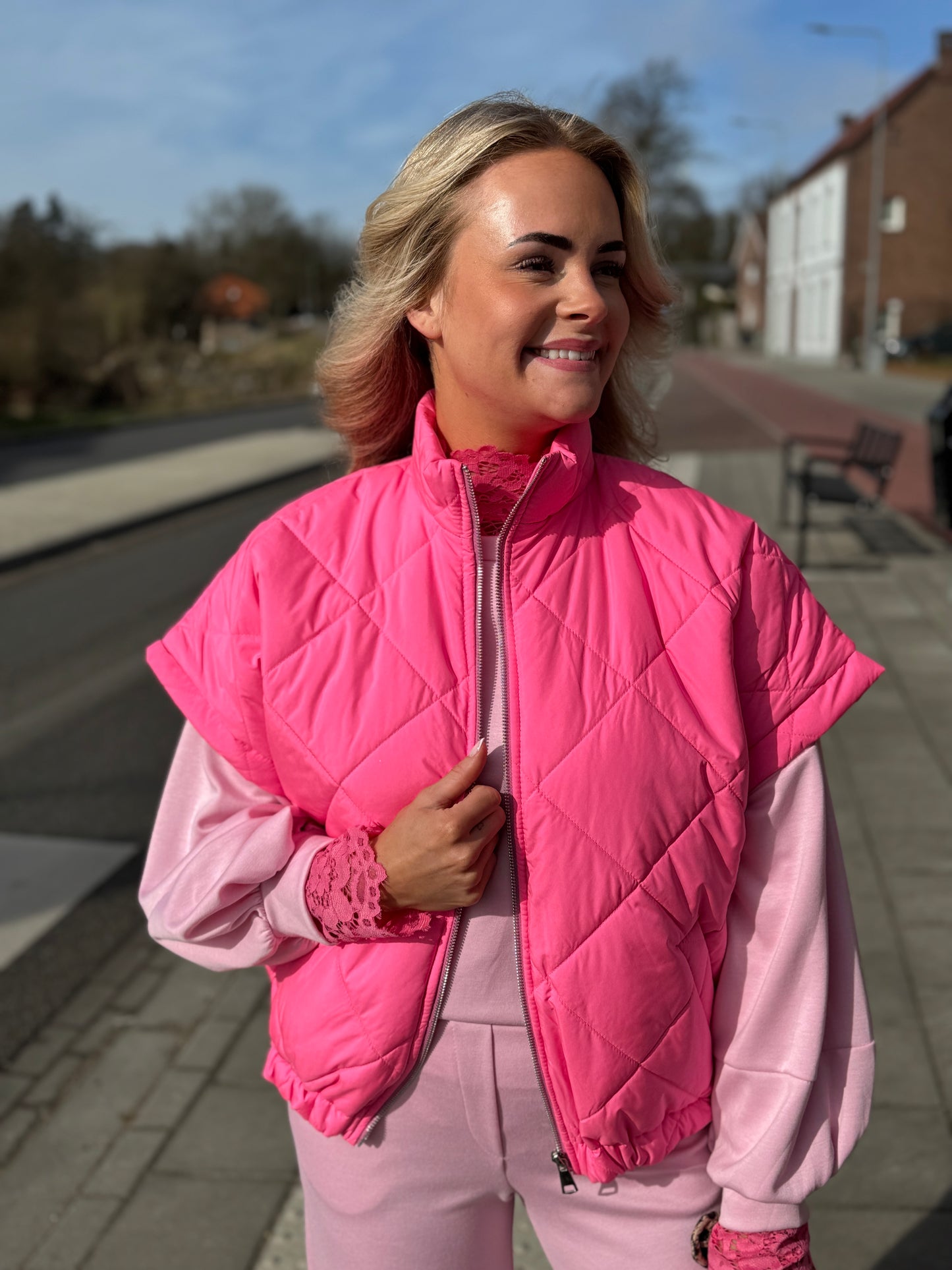 Bodywarmer - Neon Roze