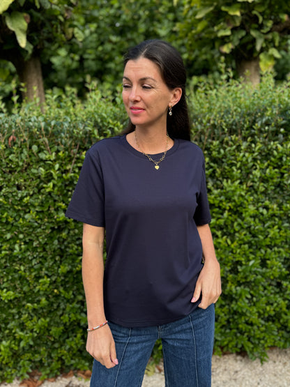 Basic T-shirt - Donkerblauw