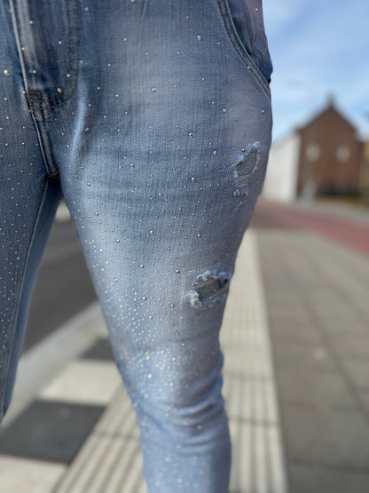 Jeans mit weitem Bein Sissy – Grau