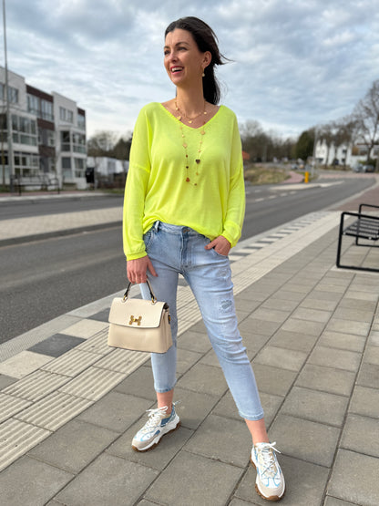 Jeans mit weitem Bein Sissy – Grau