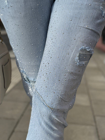 Jeans mit weitem Bein Sissy – Grau