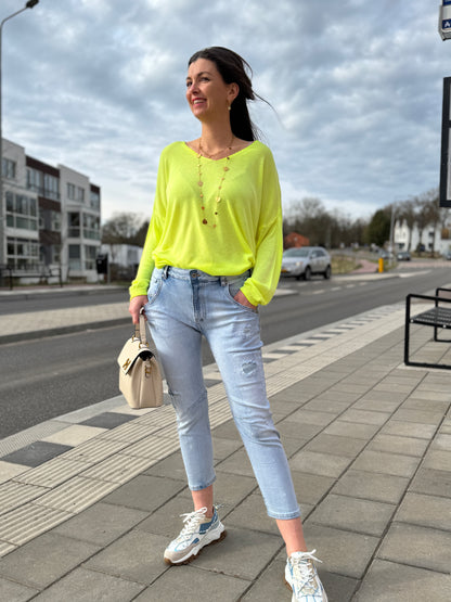 Jeans mit weitem Bein Sissy – Grau