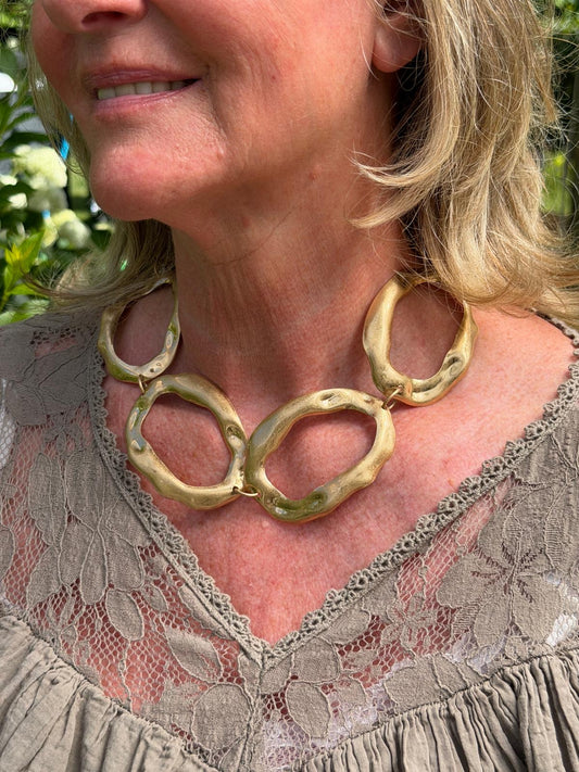 CIRKEL KETTING - GOUD