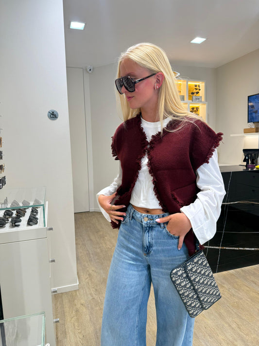 JOSEPHINE – Gilet Bordeaux